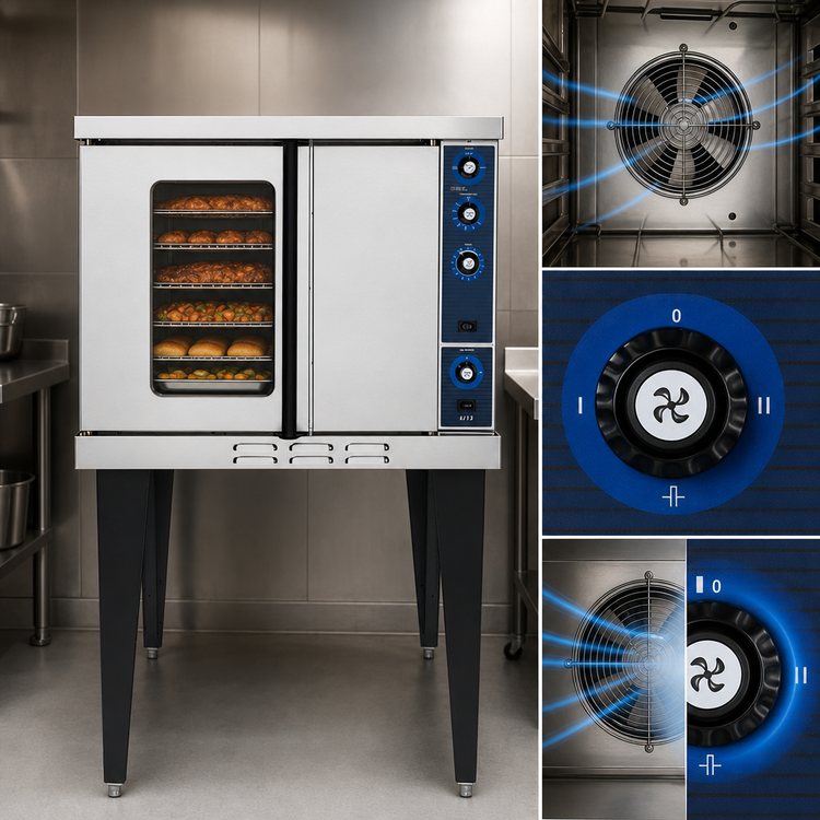 Product image #4 for Duke 613-G1XX Single Deck Full-Size Gas Convection Oven with Solid State Controls