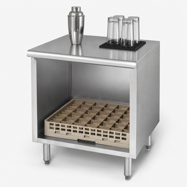 Product image #4 for Eagle 1800 Series 24-Inch Flatboard Top Glass Rack Storage Unit, 304 Stainless Steel