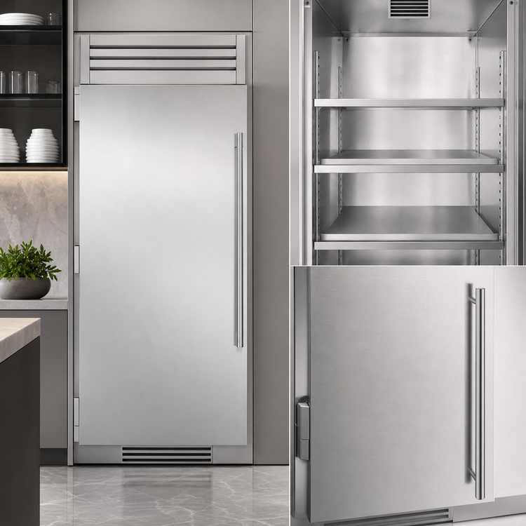 Product image #4 for True Residential 36-Inch Upright Freezer Column with Built-In Ice Maker, Right-Hinged Solid Door, Stainless Steel
