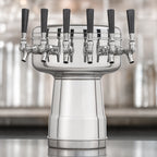 Thumbnail image #4 for Micro Matic USA MTB-6PSS 6-Faucet Countertop Air-Cooled Mushroom Draft Beer Tower, Polished Stainless Steel, Handles Not Included