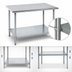 Thumbnail image #4 for Advance Tabco MG-247 84 x 24 Inch 16 Gauge 304 Stainless Steel Work Table with Galvanized Undershelf