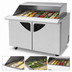 Thumbnail image #4 for Turbo Air Super Deluxe 48 1/4-Inch 2-Section Sandwich/Salad Mega Top Prep Table with Slide-Back Lid, 18-Pan