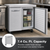 Thumbnail image #4 for Continental Refrigerator 27-Inch One-Section Work Top Freezer, 7.4 Cu. Ft., Stainless Steel Flat Top
