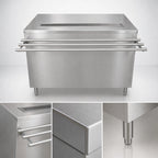 Thumbnail image #4 for BK Resources US-3060S-H 60-Inch Stainless Steel Self-Serve Counter with Enclosed Cabinet, Hinged Doors and Tray-Side Urn Trough