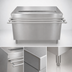 Thumbnail image #4 for BK Resources 60 Inch Stainless Steel Self-Serve Counter with Hinged Doors and Tray-Side Urn Trough