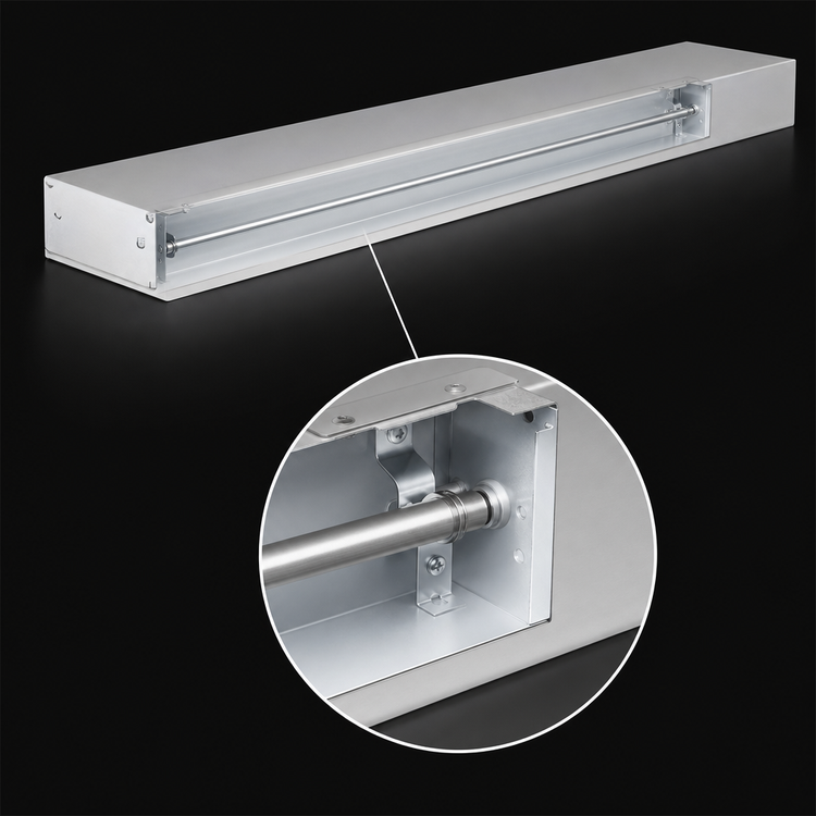 Product image #4 for Hatco Glo-Ray 66-Inch Unlighted Infrared Strip Heater with Single Metal Heating Rod, Aluminum