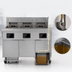 Thumbnail image #4 for Frymaster FilterQuick Oil-Conserving 3-Vat Electric Fryer Battery, 30 lb. Per Vat, Automatic Filtration