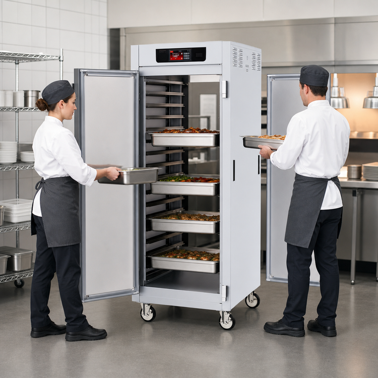 Product image #4 for Metro C5 8 Series Mobile Full-Height Pass-Thru Controlled Temperature Holding Cabinet with Touch-Screen Controls
