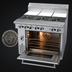 Thumbnail image #4 for Garland Cuisine Series 36-Inch Heavy Duty Gas French Top Range with Convection Oven, 3 Open Burners and 3 Hot Tops