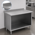 Thumbnail image #4 for Spec-Master Open Front Cabinet Base Work Table, 84 x 30 Inches, 14-Gauge 304 Stainless Steel Top