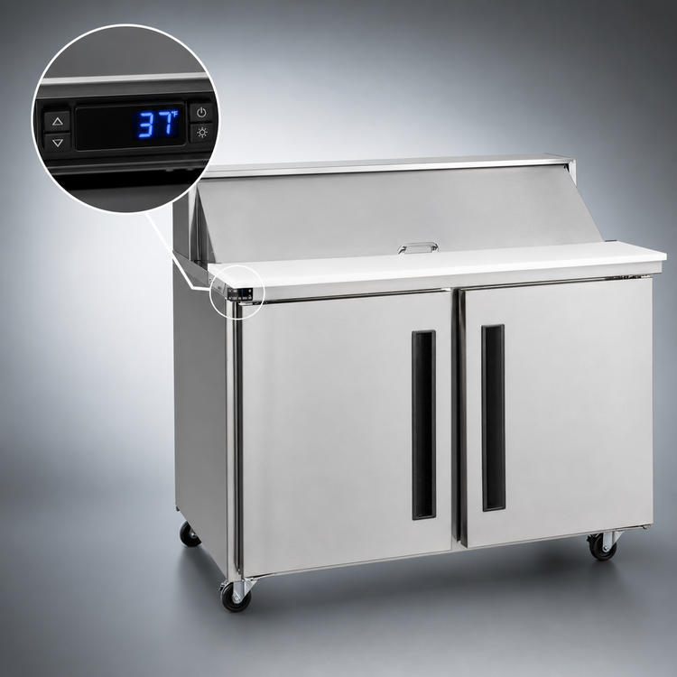 Product image #4 for Traulsen Centerline CLPT-6024-SD-RR 60-Inch Two-Section Mega Top Prep Table Refrigerator