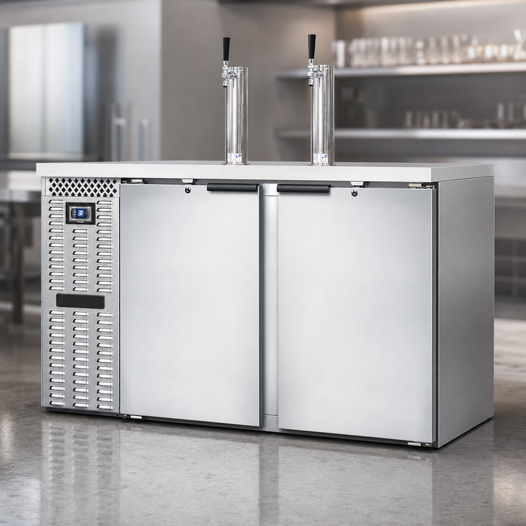 Product image #4 for Continental Refrigerator KC59SNSS 59" Two-Tap Shallow Depth Keg Cooler
