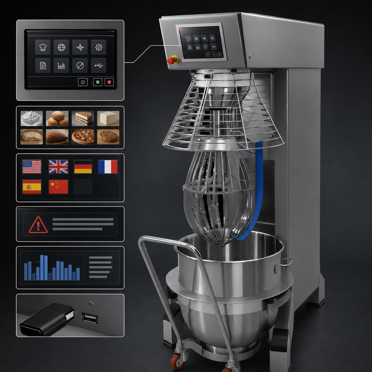 Product image #5 for Varimixer ERGO150-2 150 Qt Heavy-Duty Floor Planetary Mixer with Programmable Touchscreen, 208V, 3-Phase