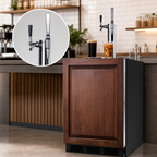 Thumbnail image #5 for Summit Commercial SBC58BLBIADAIFCMTWIN ADA-Height Dual-Tap Nitro/Cold Brew Coffee Dispenser, Undercounter, Panel-Ready, Black