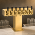 Thumbnail image #4 for Extra High Wide Base 12-Faucet Glycol-Cooled Tee Draft Beer Tower, Tarnish-Free Brass