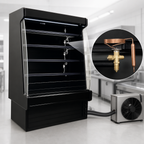 Thumbnail image #4 for Howard-McCray 35E Series R-OD35E-3S-B-LED 39-Inch Black Dairy Open Merchandiser, Remote Refrigeration, LED, 4 Lighted Shelves