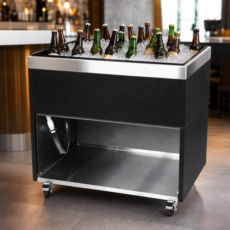 Product image #4 for Glastender Extra Deep Mobile Ice-Cooled Beer Bin, 36 Inch Wide