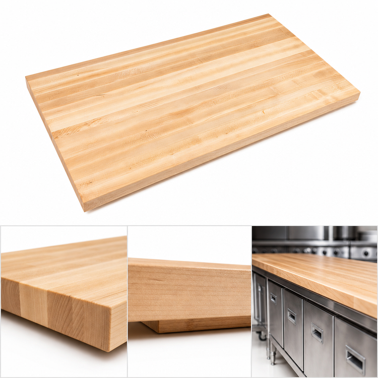 Product image #4 for John Boos Boos Block 120-Inch x 42-Inch Kitchen Countertop, 1-1/2-Inch Thick, Edge Grain Maple, Varnique Finish