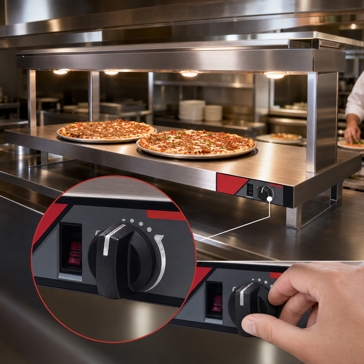 Product image #4 for Nemco 72-Inch Freestanding Stainless Steel Heat Shelf with Infinite Control