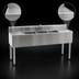 Thumbnail image #4 for Eagle Group 1800 Series 3-Compartment Underbar Sink Unit with Dual Drainboards, 84 Inch W x 20 Inch D x 33-1/2 Inch H