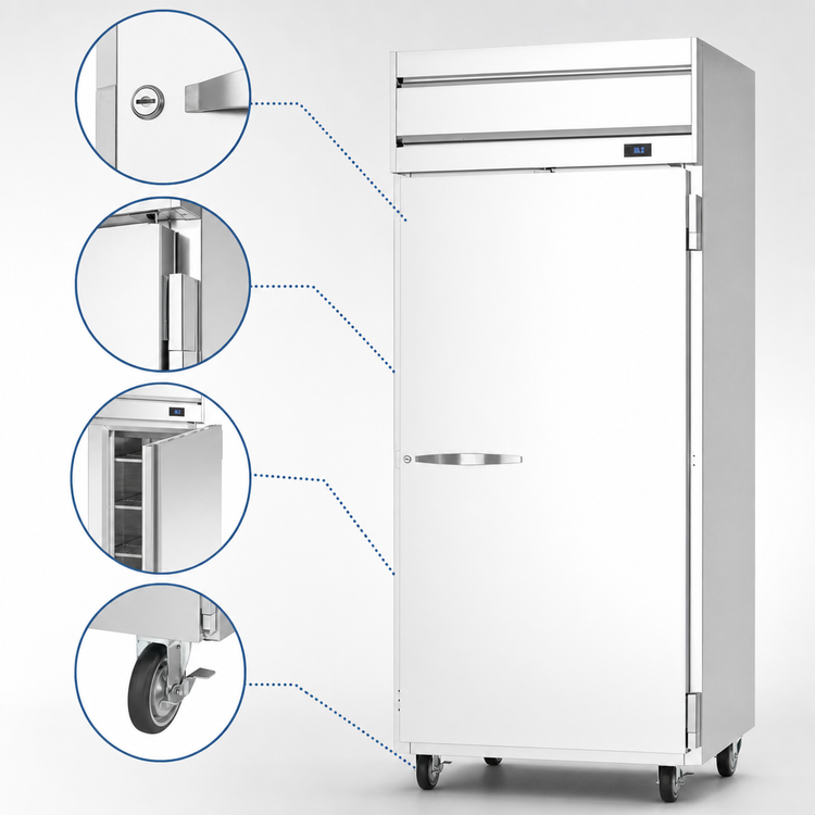 Product image #4 for Beverage-Air Horizon Series One-Section Top-Mount Reach-In Refrigerator, 30.76 Cu. Ft., Solid Right-Hand Door