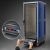 Thumbnail image #4 for Metro C5 3 Series Full-Height Mobile Combination Heated Holding & Proofing Cabinet with Blue Insulation Armour, Clear Door, Fixed Wire Slides