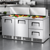 Thumbnail image #4 for 72-Inch Three-Section Sandwich/Salad Prep Table with Doors and Drawers, Rear-Mounted Self-Contained Refrigeration, 30-Pan Top Capacity