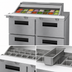 Thumbnail image #4 for Hoshizaki Steelheart SR48B-18MD4 48-Inch Two-Section Mega Top Reach-In Prep Refrigerator with 4 Drawers