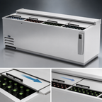 Thumbnail image #4 for Beverage Air DW94HC-S 95-Inch Stainless Steel Deep Well Horizontal Bottle Cooler, 28.63 Cu. Ft., 4 Sliding Lids, R290