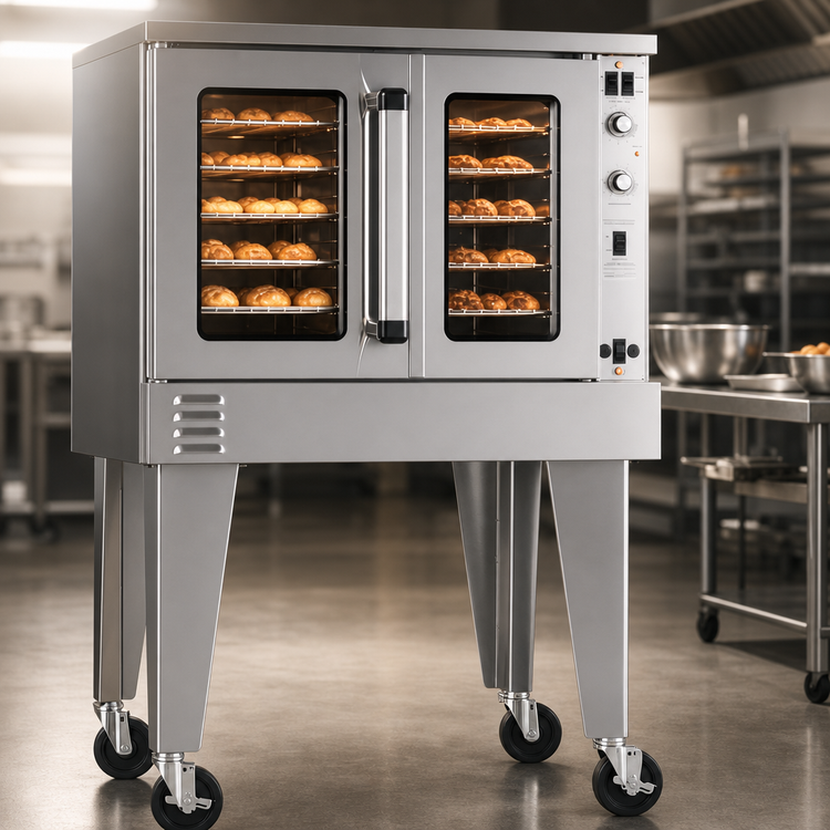 Product image #4 for Southbend Platinum Single Deck Bakery Depth Gas Convection Oven, 70,000 BTU, Standard Controls, Independent Doors