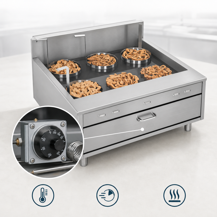 Product image #4 for Comstock-Castle 2932SF 32-Inch Countertop Gas Funnel Cake Fryer, 27-36 lb Fat Capacity