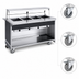 Thumbnail image #4 for Atlas Metal BLH-3 Mobile Hot Food Serving Counter with (3) Wells