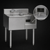 Thumbnail image #4 for 1800 Series 62-Inch Stainless Steel Underbar Beverage Station with Drainboard, Center Ice Bin, and Right Blender Recess