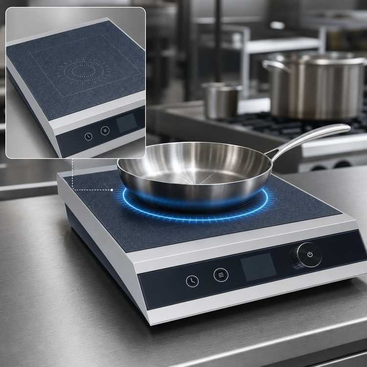 Product image #4 for Hatco Rapide Cuisine Countertop Single-Burner Commercial Induction Cooktop with TFT Controls