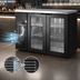 Thumbnail image #4 for True 48-Inch Two-Section Glass Swing Door Back Bar Cooler with Stainless Steel Top and Black Exterior