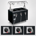 Thumbnail image #4 for Vollrath 2-Series Affordable Portable Deluxe 3-Well Mobile Hot Food Station with Illuminated Buffet Breath Guard and Enclosed Base