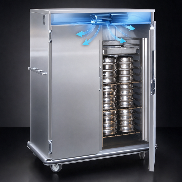 Product image #4 for Ultra-Universal Mobile Heated Banquet Cabinet, 54 Inch Wide, Double Door, 96-120 Plate or 64 GN Pan Capacity