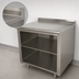 Thumbnail image #4 for Advance Tabco 72-Inch x 36-Inch 14-Gauge 304 Stainless Steel Work Table with Open Front Cabinet Base and Rear Up-Turn