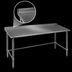 Thumbnail image #4 for Eagle Group Budget Series 84-Inch x 24-Inch 430 Stainless Steel Work Table with Rear Up-Turn and Galvanized Base