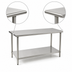 Thumbnail image #4 for Eagle Group BlendPort® Deluxe Series Flat Top Stainless Steel Work Table with Adjustable Undershelf, 84 x 24 Inches