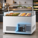 Thumbnail image #4 for Turbo Air TOS-50NN-D-S Open Display Self-Service Sandwich & Cheese Deli Merchandiser, 50-1/4 Inch, Stainless Steel, Self-Contained Refrigeration
