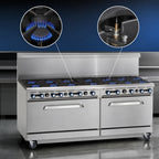 Thumbnail image #4 for Imperial (Middleby) Pro Series IR-10-SU 60-Inch Gas Restaurant Range with 10 Burners, 2 Standard Ovens, Stainless Steel