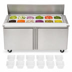 Thumbnail image #4 for Delfield Mega Top 4464NP-12M 64-Inch Two-Section Sandwich/Salad Prep Refrigerator with 12 Pans, Stainless Steel, Front-Breathing