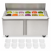 Thumbnail image #4 for Delfield Mega Top 64-Inch Two-Section Sandwich/Salad Prep Refrigerator with 12 Pans