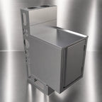 Thumbnail image #5 for BK Resources UBC-DW-21-W18H 18 x 21 Inch Stainless Steel Top Shelf Underbar Cabinet with Raised Edge, Without Backsplash
