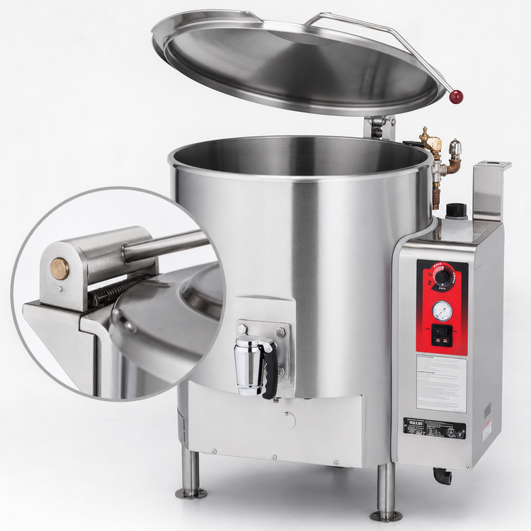 Product image #5 for Vulcan ET150 150-Gallon Electric Fully Jacketed Stationary Steam Kettle