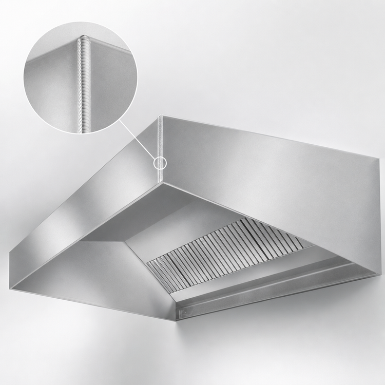 Product image #4 for SpecAir HES96-144 144" Wall Type Exhaust-Only Commercial Kitchen Hood