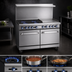 Thumbnail image #4 for Imperial Pro Series 48-Inch Gas Restaurant Range with 4 Open Burners, 24-Inch Griddle, and Standard Oven