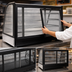 Thumbnail image #4 for Omcan Countertop Curved Glass Refrigerated Display Case, 60 Inch, 9.78 Cu. Ft., 3-Shelf, Bottom-Mounted Self-Contained