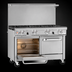 Thumbnail image #4 for Southbend Ultimate 48-Inch Commercial Gas Range with 8 Burners, Convection Oven, and Cabinet Base